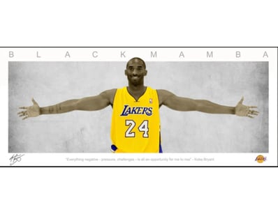 "BLACK MAMBA" KOBE BRYANT WINGS PRINT

488526+190...