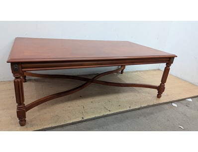 Timber Coffee Table, Timber Turned Legs, Cross Bar...