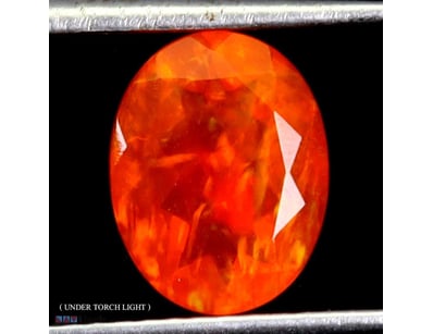 NATURAL 1.13CT OVAL FACET FIRE RED OPAL     

Natu...