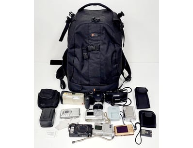 Camera Bag, includes fujifilm S5700, Panasonic dmc...