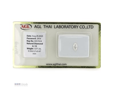 1.071CT CERTIFIED, NATURAL DIAMOND     

Marquise ...