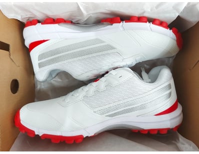 GN-Velocity Rubber Shoes in white with red accents...