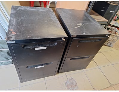 X2 Filling Cabinets, Metal Style, Black Finish 
...