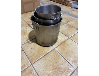 Pots, Various Sizes, S/Steel

SOLD AS LOT

