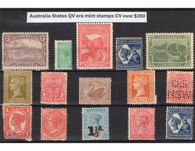 Australia States Queen Victoria Era Mint Stamps