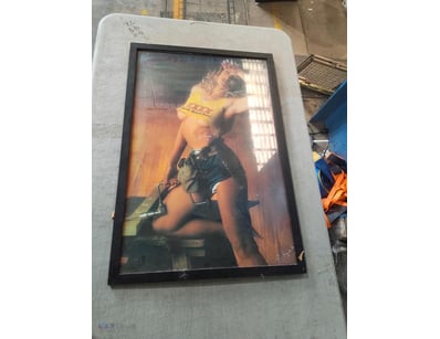 FRAMED VINTAGE POSTER - PIN-UP STYLE PHOTOGRAPH

I...