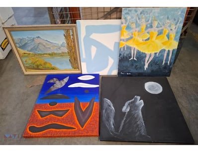 UNKNOWN ARTISTS

Five Original Acrylic Paint On Ca...