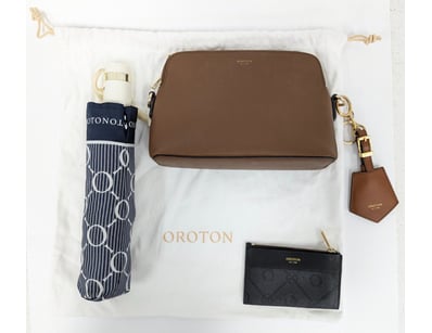 OROTON BAG, PURSE & UMBRELLA

