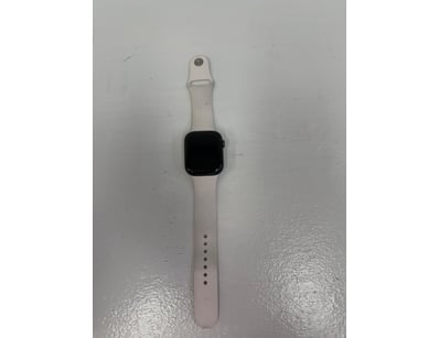 Apple Watch Series S8 with white sport band. Overa...