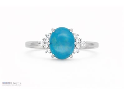 NATURAL ETHIOPIAN OPAL RING ON 925 SILVER - WITH C...