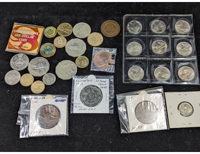 MIXED AUSTRALIAN AND BRITISH COIN COLLECTION INCLU...
