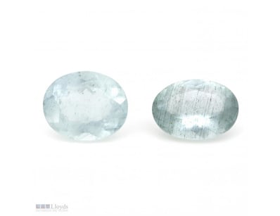 8.00CT TSW X 2, NATURAL AQUAMARINES     

Oval Fac...