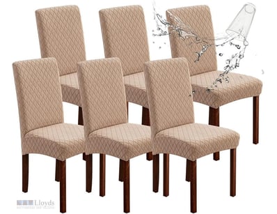 Genina Waterproof Chair Covers for Dining Room (6-...