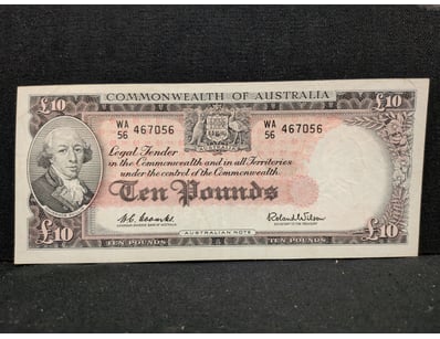 COMMONWEALTH OF AUSTRALIA £10 NOTE, WA56 467056
...
