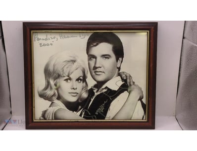 FRAMED IMAGE OF ELVIS PRESLEY AND SUZANNA LEIGH ON...