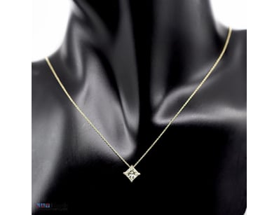 14K YELLOW GOLD AND 1.59CT DIAMOND, SLIDER PENDANT...