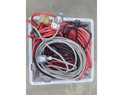 Various 240v Power And Extension Cords, Quantity T...