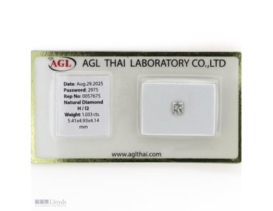 1.033CT CERTIFIED, NATURAL DIAMOND     

Princess ...