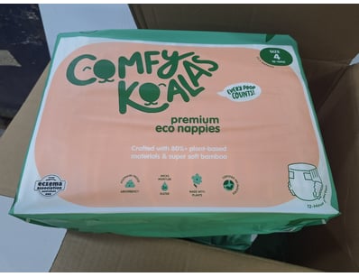 Comfy Koalas Premium Eco Nappies Size 4 (10-15kg)
