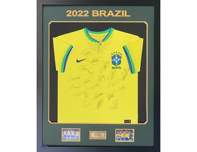 2022 BRAZIL WORLD CUP PERSONALLY SIGNED JERSEY 

F...