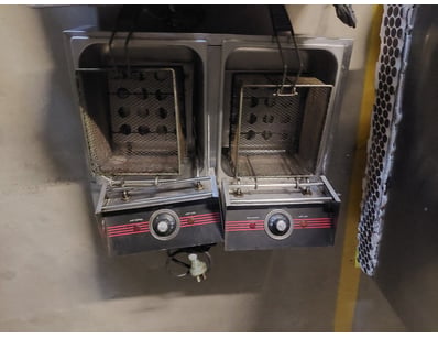 Pair of vintage commercial toaster ovens with red ...