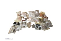 Collection of geological rock and mineral