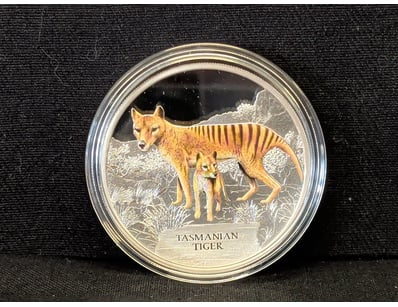 TUVALU TASMANIAN TIGER 2011 SILVER PROOF COIN

A...