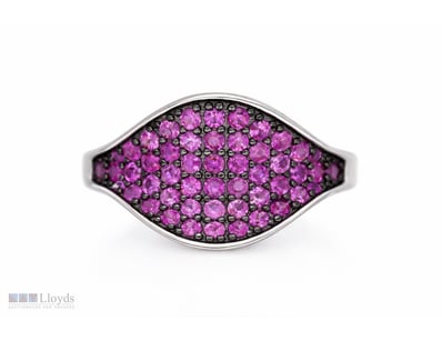 NATURAL SRI LANKAN SAPPHIRE RING ON 925 SILVER - W...