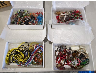 4 boxes of assorted necklaces. Qty to box. 

Sol...