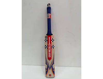 Gray Nicolls cricket bat featuring a natural wood ...