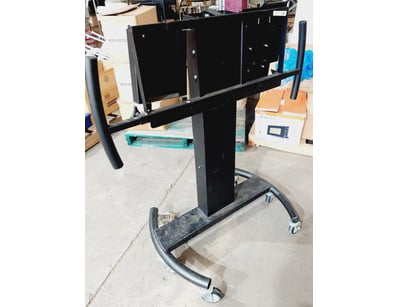 Assorted items including, black metal mobile telev...