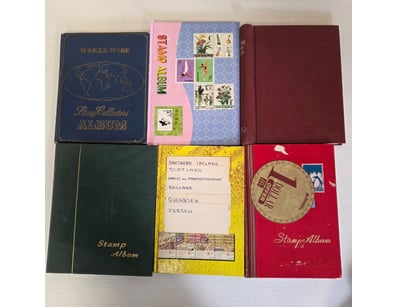 VINTAGE STAMP COLLECTION ALBUMS - MULTI-VOLUME SET...