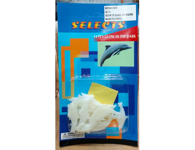 BOX LOT- QTY 48 x  BULK  glow-in-the-dark dolphin ...