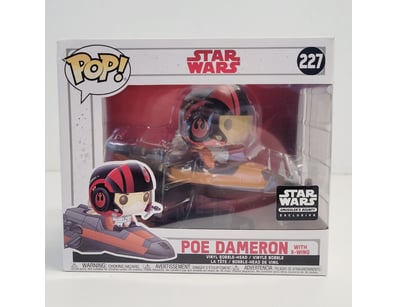 FUNKO POP! STAR WARS #227 POE DAMERON WITH X-WING ...