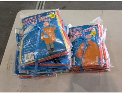 Men's and Children's Emergency Ponchos - Qty 27
...