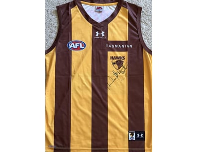 DERMOTT BRERETON SIGNED HAWTHORN GUERNSEY 

A Hawt...
