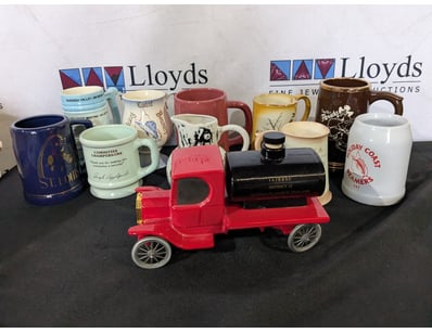VINTAGE CERAMIC MUGS AND NOVELTY TRUCK COLLECTION...