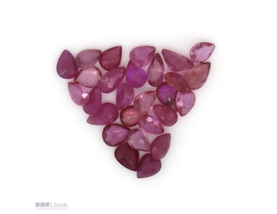 5.12CT TSW X 27, NATURAL CORUNDUM RUBIES     

Pea...