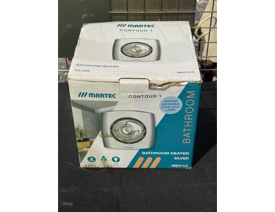 RRP $49.99 Martec Contour 1 Bathroom Heater Silver...
