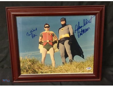 AUTOGRAPHED PHOTOGRAPH OF ADAM WEST AND BURT WARD ...