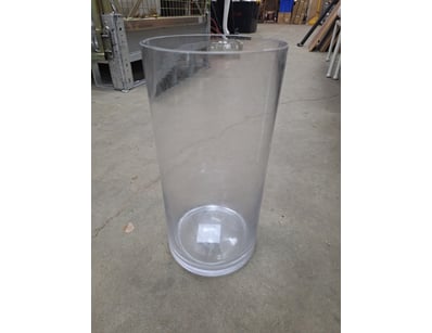 Glass Cylinder Vase, Approximately 300mm (H) x 150...