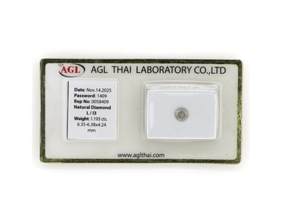 1.193CT CERTIFIED, NATURAL DIAMOND     

Round Bri...