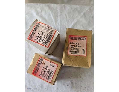 Stainless Steel Screws Different Sizes, 3 Boxes Ea...