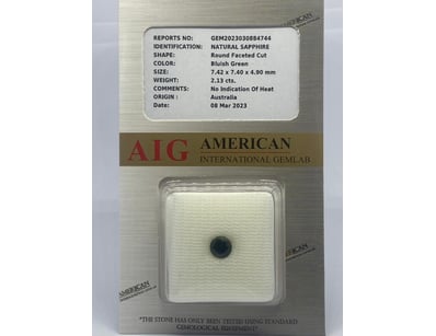 2.13CT NATURAL SAPPHIRE TCW

Reports No: Gem202303...