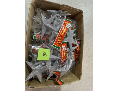 Christmas Tree Top Stars - 
Assorted Box Qty Retai...