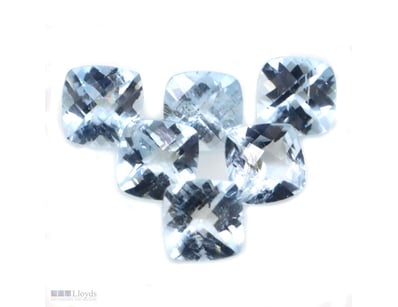 4.98CT TSW X 6, NATURAL BERYL AQUAMARINES     

Cu...