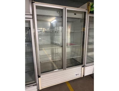 Orford FM36A two-door glass-fronted refrigerated d...