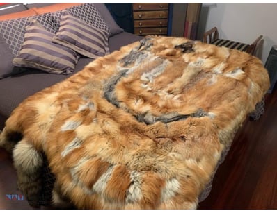 FOX FUR RED AND GREY BED COVER

This Is The Equi...