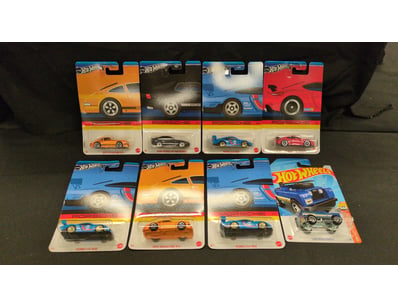 8X ASSORTED HOT WHEELS PREMIUM CARS INCLUDING PORS...