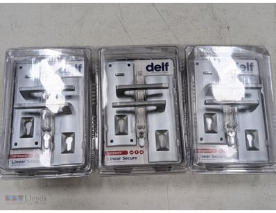 Three Delf linear secure entrance packs, includes ...